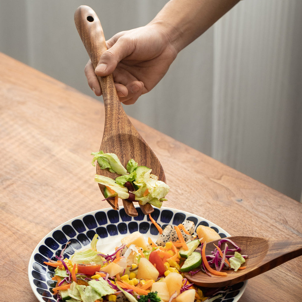 Acacia Salad Servers Set